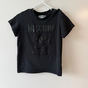 Moschino Kids Charcoal Logo Tee